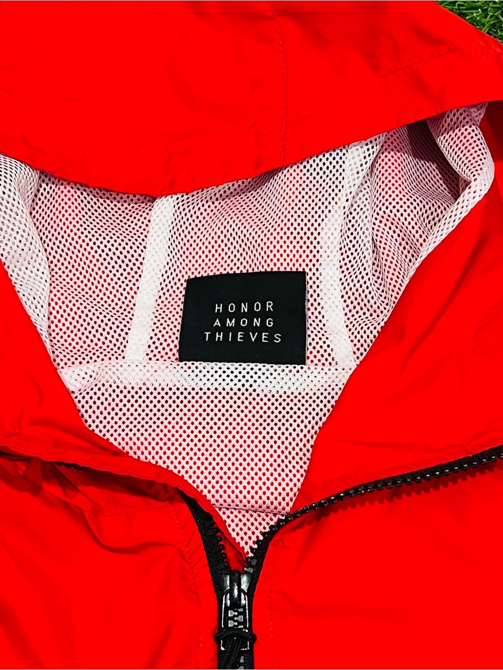 100 Thieves Tri Color Full Zip Windbreaker Jacket Red Black White Size Large💎 - Picture 8 of 8
